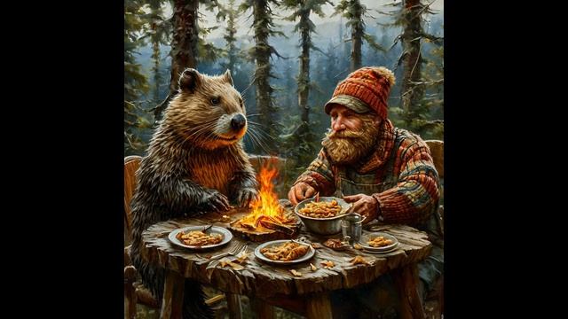 СИДИМ С БОБРОМ ЗА СТОЛОМ ПЕСНЯ.