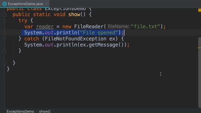 5- Catching Exceptions