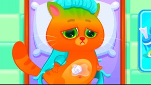 Лечим Котику Бубу желудок, купаем его, играем / Игровой развивающий мультфильм для детей/ Видео