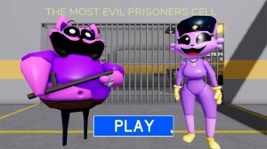 CATNAP BARRY ПРОТИВ CATNAP ДЕВУШКИ BARRY'S PRISON RUN! SCARY OBBY в РОБЛОКС