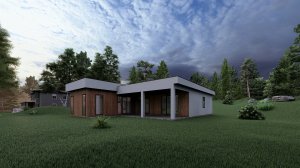 Hoto - одноэтажный дом с плоской крышей #архитектура #дизайн #проекты #строительстводомов #hoto
