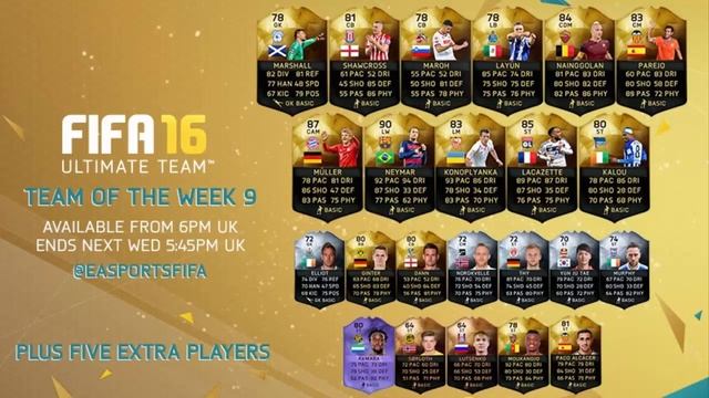 Fifa 16 TOTW 9 Ft IF Lacazette, IF Konoplyanka, IF Muller, SIF Neymar & More! смотреть онлайн