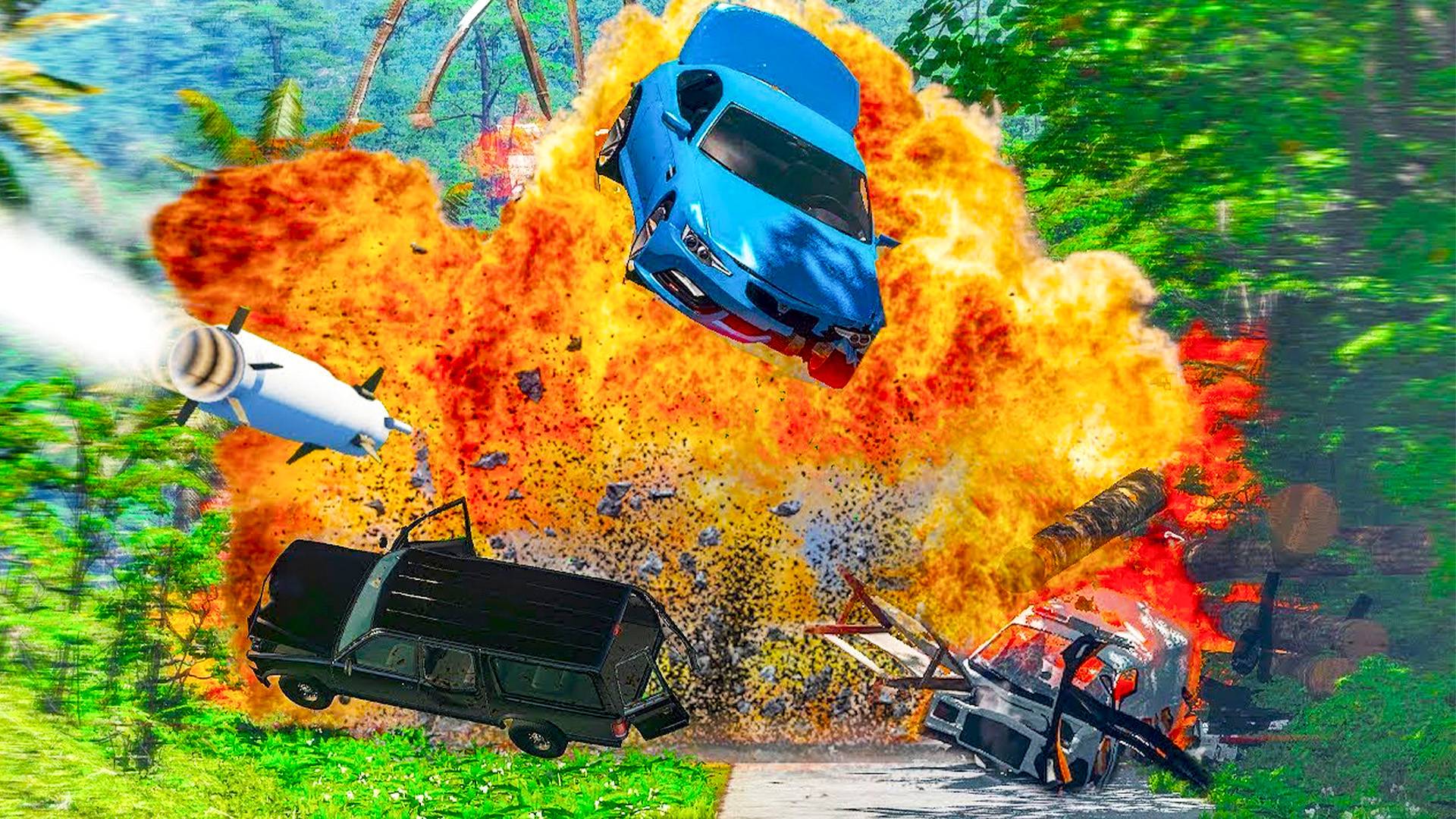 ПОДВЕРГСЯ НАПАДЕНИЮ | Экстремальная погоня за автомобилем 😱 |BeamNG.Drive|Бемиджи Драйв смотреть онлайн
