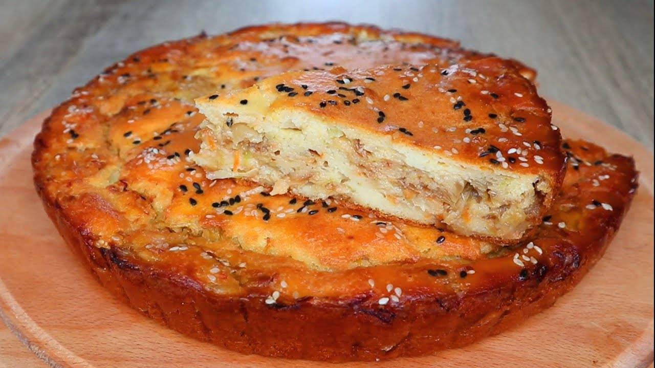 Заливной пирог с капустой. Заливной ПИРОГ! Быстро к чаю для всей семьи.