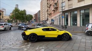 $5.8M Bugatti Divo sound and acceleration in Milan!