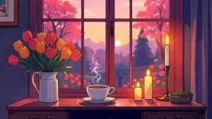 теплая чашка и свеча для чтения и изучения