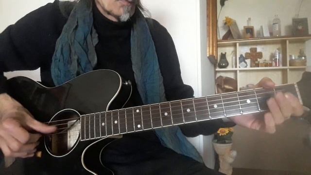 Slow Blues in A, acoustic fingerstyle guitar