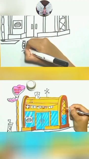 Menggambar dan mewarnai Krusty krab, Spongebob, Mr. Krab dan kawan kawan #shorts #seni #spongebob
