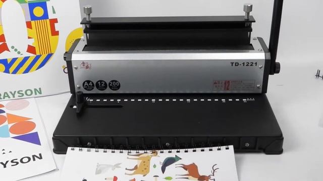 How to Use Rayson TD1221 Wire Binding Machine with 2:1 Pitch for Punching & Binding смотреть онлайн