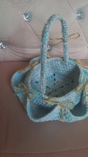 вязаная пасхальная корзинка 🤩