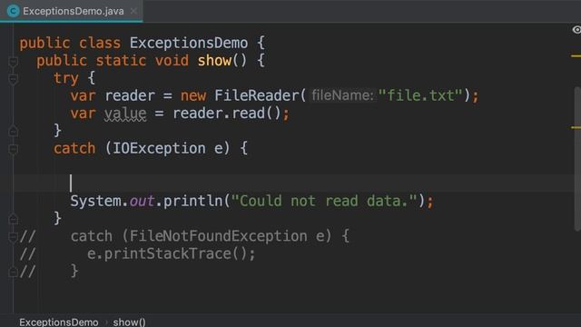6- Catching Multiple Types of Exceptions