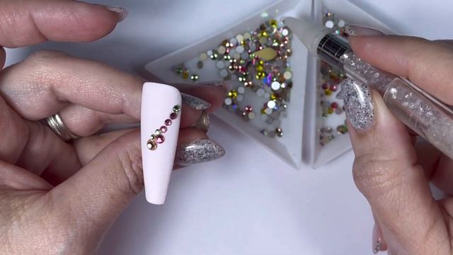Fairy sparkle clouds gel nail design  Madamglam  Alina crystals