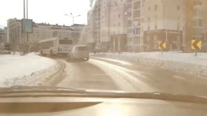 В астане машина упала