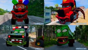 Epic Escape From Lightning McQueen in BeamNG | Coffin Dance