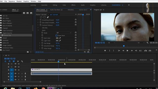 Adobe Premiere Pro CC оркали юз танасига филтер бериш смотреть онлайн