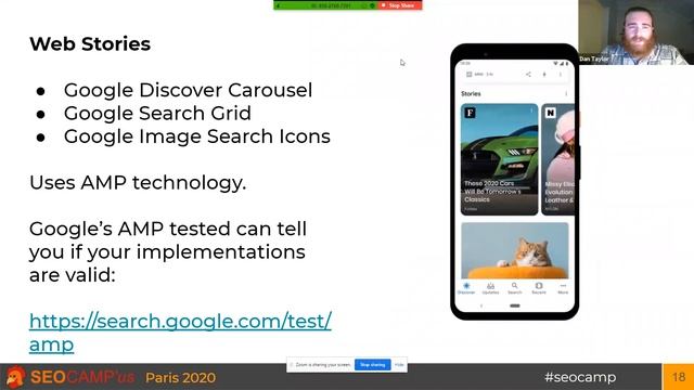 Dan Taylor SEO ~ Optimizing For Google Discover ~ SEO Camp'Us 2020 смотреть онлайн