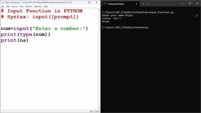 Input Function in Python  | Python Tutorial in Tamil for Beginners