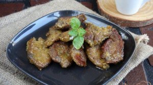 Печень жареная в кукурузных хлопьях