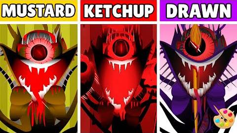 НОВАЯ Incredibox Mustard VS Ketchup VS Drawn Sprunki Mix: Фаза 8 + Все персонажи вместе