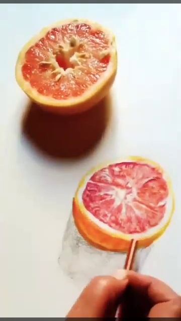 Realistic GrapeFruit 🥝 #art || #youtubeshorts #shortsfeed #shorts смотреть онлайн