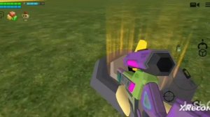 хоккей в чикен гане при помощи лазерной винтовки.