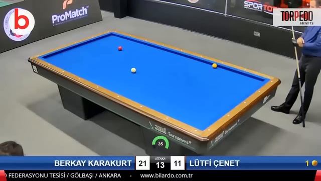 BERKAY KARAKURT vs LÜTFİ ÇENET | 3 BANT BİLARDO ŞAMPİYONASI 4.ETAP YARI FİNAL | 3 cushion billiards смотреть онлайн
