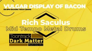 Mid Tempo Metal Drums Backing Track - 156bpm - TT Dark Matter EZX - Multi Out Mix - Plugin Alliance