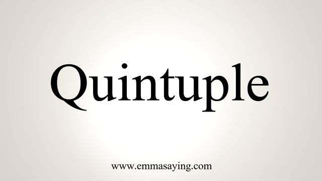 How To Say Quintuple смотреть онлайн