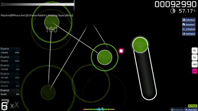 Osu! UPLIFT SPICE - Omega Rhythm (BPM.240 ver.) [ExTream Rabbit Jumping Style [AR10]]