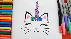 Как нарисовать КОТИКОРНА - кота Единорога