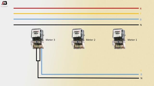 how to make 3 phase line single phase meter wiring diagram | energy meter