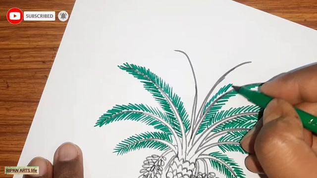 Date tree drawing easy | খেজুর গাছ আঁকার সহজ কৌশল | смотреть онлайн