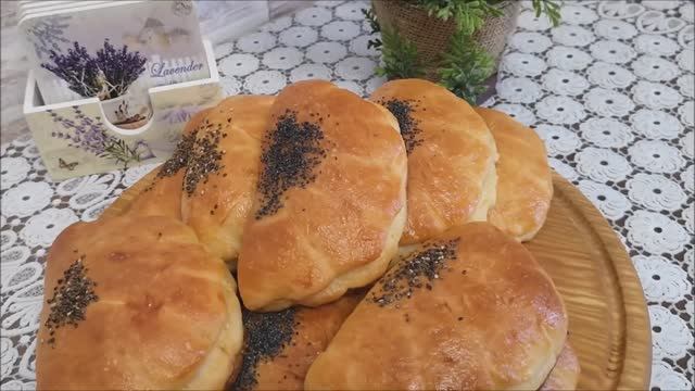 Пирожки с мясом и сыром на РАСТИТЕЛЬНОМ масле\ПРОСТОЙ рецепт дрожжевого теста\ПИРОЖКИ КАК ПУХ