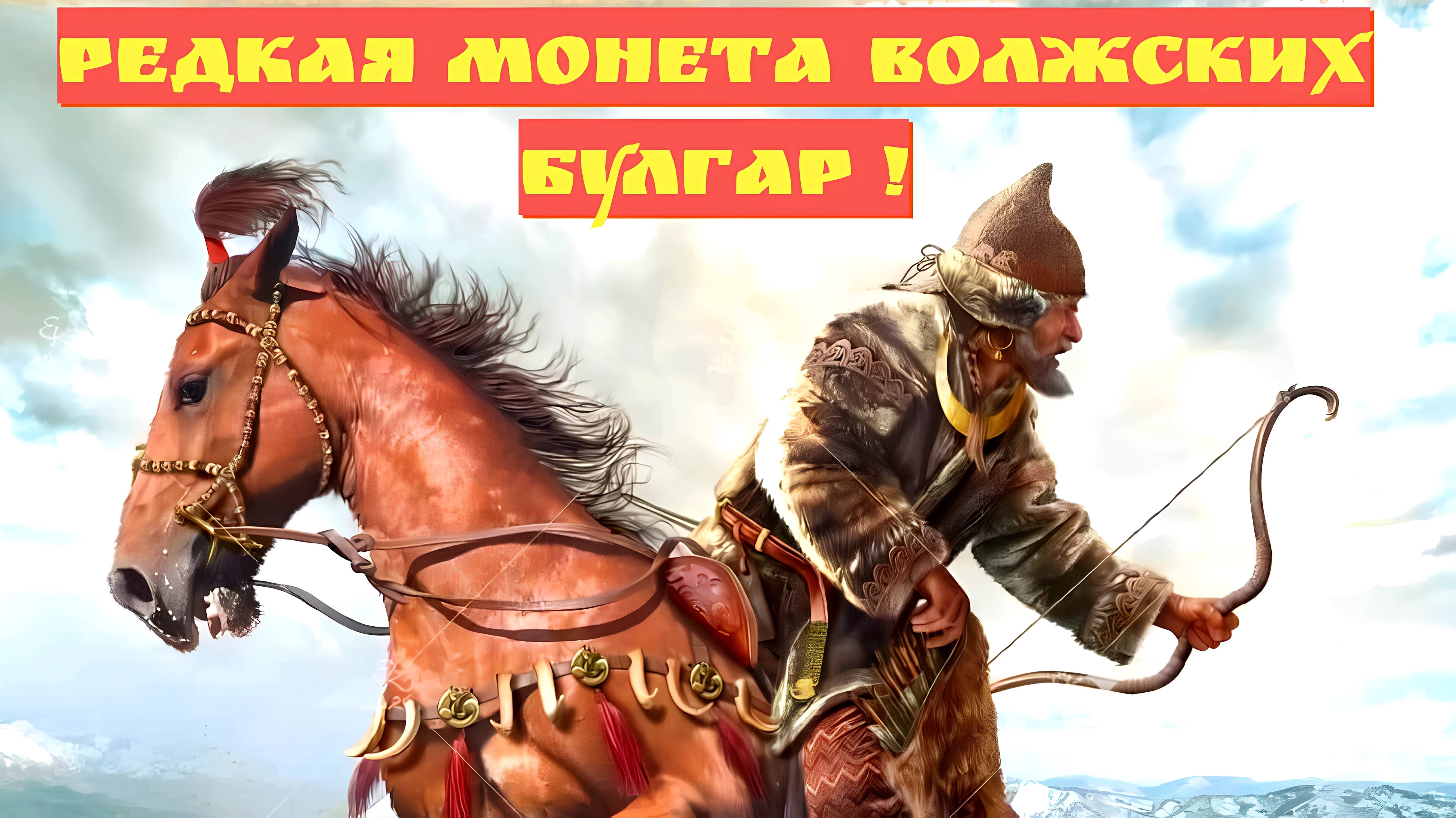 Редкий анонимный дирхем булгары 13 век раритет!