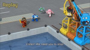 Poli Karaoke : Track 03. Three brothers who work at the port | Robocar Poli Special