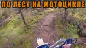 Покатушки на кроссовом мотоцикле по лесу