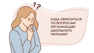КУДА ОБРАТИТЬСЯ ПО ВОПРОСАМ ОРГАНИЗАЦИИ ШКОЛЬНОГО ПИТАНИЯ