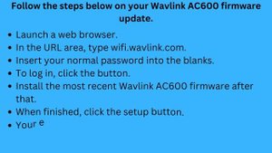 Wavlink AC600 Firmware Update