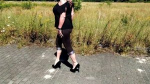 Highheelfee Two Outdoor with black High Heels