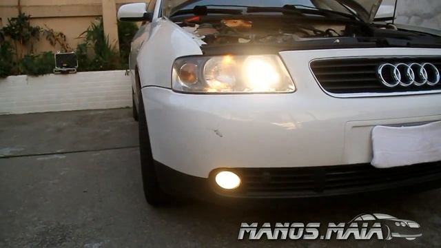 Audi A3 1.8 Turbo 180cv - Meia luz branca led ou Original ? - Manos Maia