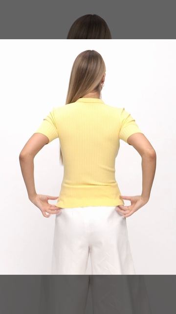 Трикотажное поло из вискозы SELFIEDRESS 05-04YE смотреть онлайн