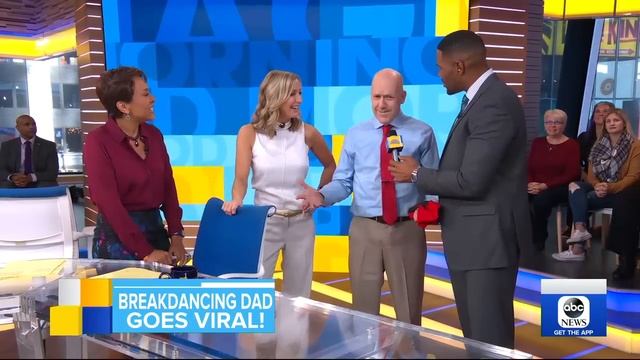 Viral break-dancing dad Ben Hart, or Beni-Hana, performs on 'GMA' смотреть онлайн