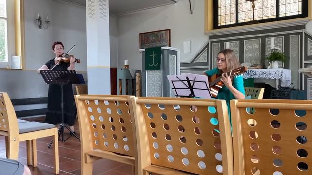 Johann Pachelbel "Loose Canon" в исполнении трио - И. Никитенко 🎻, М. Беккер 🎸, Ж. Пришедько 🎹 смотреть онлайн