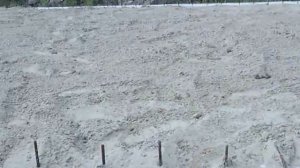 Обратная засыпка грунта внутрь фундамента планировочным ковшом