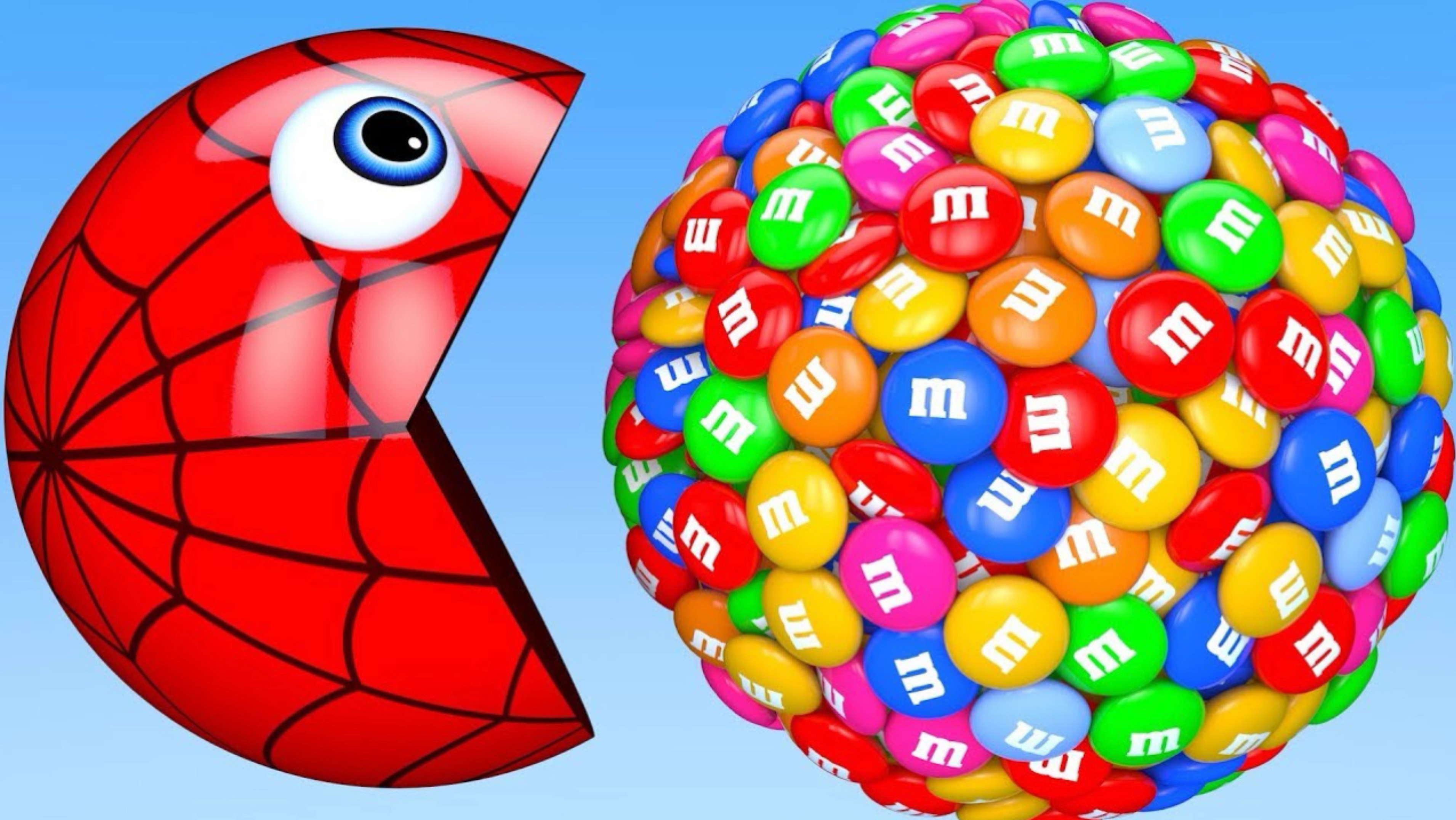 Изучайте цвета с PACMAN и Farm Watermelon m&m Surprise Toy Street Vehicle для детей