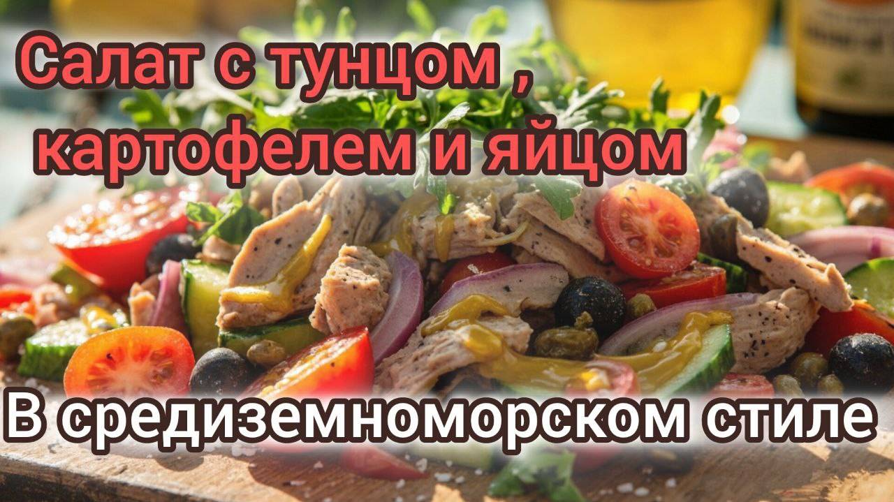 Салат с тунцом, картофелем и яйцом в средиземноморском стиле 🥔.🐟