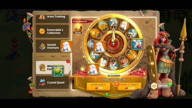 Rise of kingdoms - boudica wheel unlock spin for ysg
