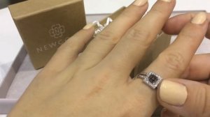 Кольцо 135 из белого золота 585 пробы с бриллиантами