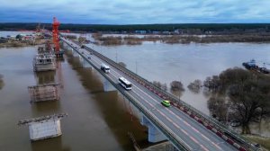 Серпухов. Ока. Мост Подольских курсантов.Паводок 2024