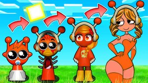 ЭВОЛЮЦИЯ ОРАНЖЕВОЙ ДЕВУШКИ СПРУНКИ В МАЙНКРАФТ 4 ФАЗА SPRUNKI INCREDIBOX MINECRAFT